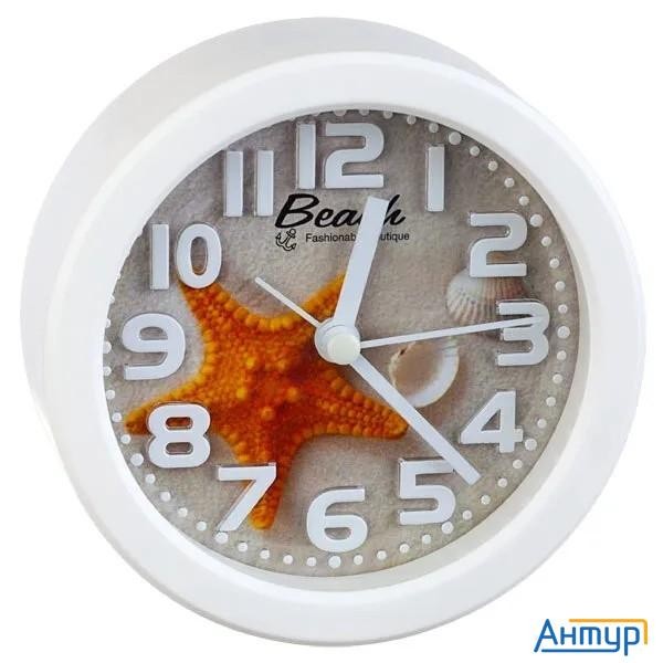 Perfeo Quartz часы-будильник "pf-tc-013", круглые диам. 10,5 см, звезда