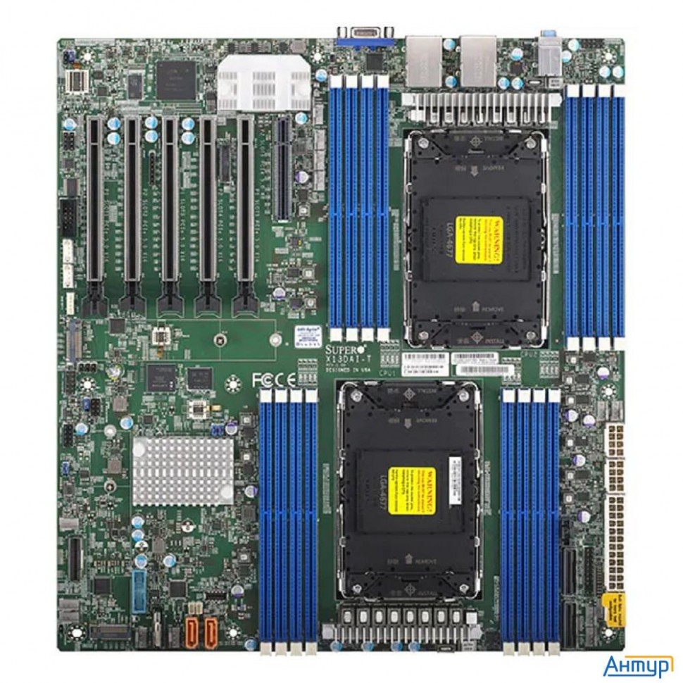 Supermicro Mbd-x13dai-t-b E-atx, 2xlga4677 C741, 16xddr5, 10xsata, 2x10gbe, Ipmi, Vga