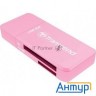 Считыватель карты памяти Transcend All In1 Multi Card Reader, Pink