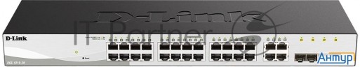 Настраиваемый коммутатор Websmart с 24 портами 10/100/1000base-t и 4 комбо-портами 100/1000base-t/sf