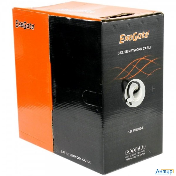 Exegate Ex256749rus Кабель Utp 4 пары кат.5e Exegate 100% медь, 24awg, внешн. прокладка, без троса,