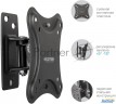 Кронштейн для телевизора Kromax Corbel-1 черный 10"-32" макс.25кг настенный поворот и наклон