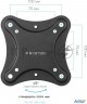 Кронштейн для телевизора Kromax Corbel-1 черный 10"-32" макс.25кг настенный поворот и наклон