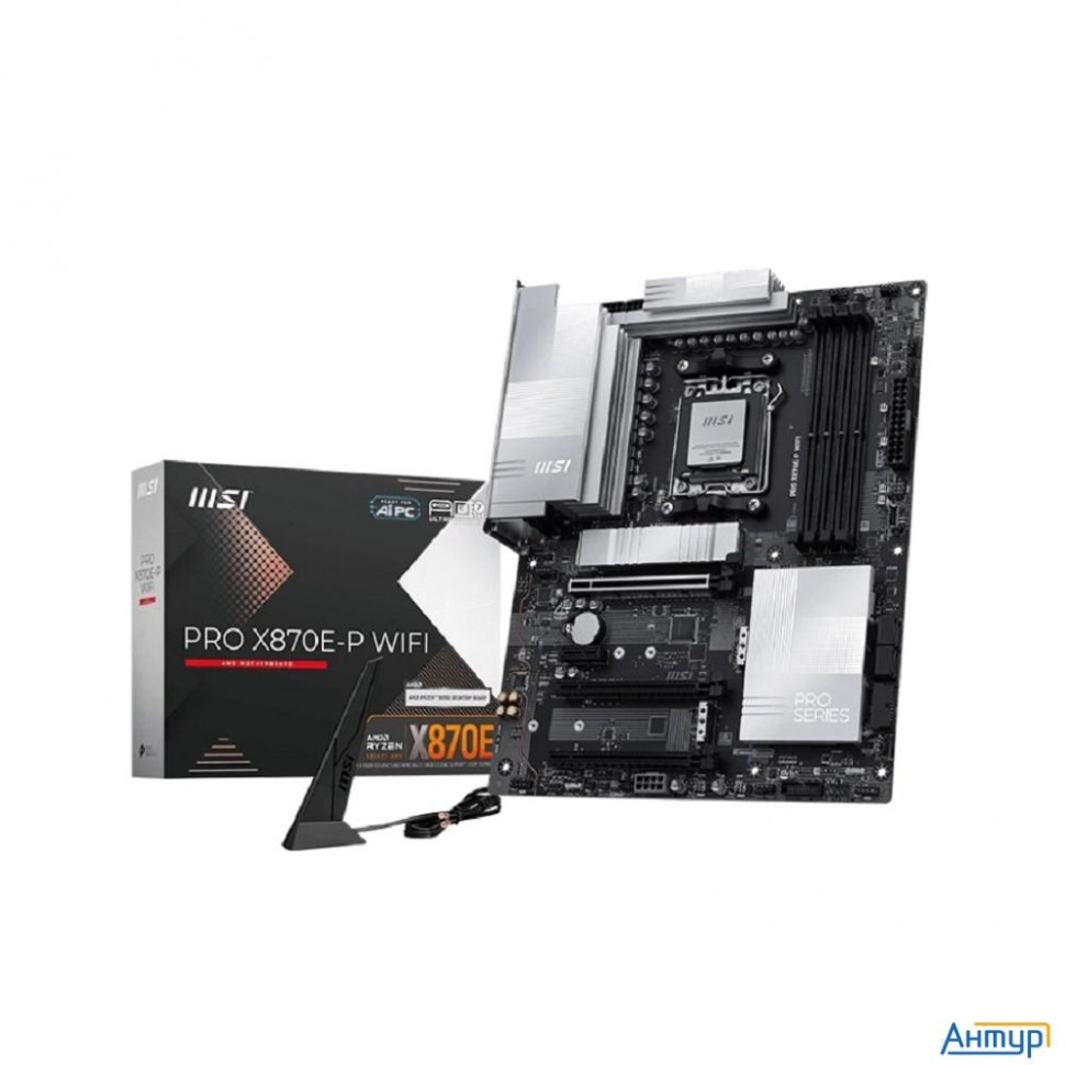 Материнская плата Msi Pro X870e-p Wifi X870e, Am5, 4*ddr5, 3*pciex16, 1*pciex1, 3*m.2, 2*typec, 2*us