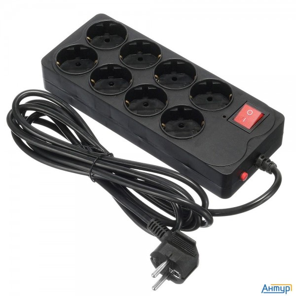 Buro Сетевой фильтр 8 розеток (800sh-3-b),3м, черный коробка {1180912}