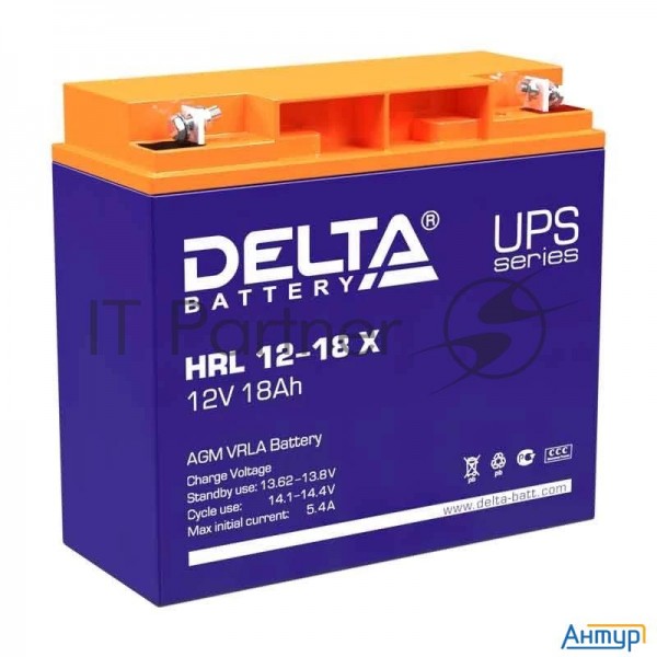 Батарея Delta Hrl 12-18 X (17.8 А\ч, 12В) свинцово- кислотный  аккумулятор