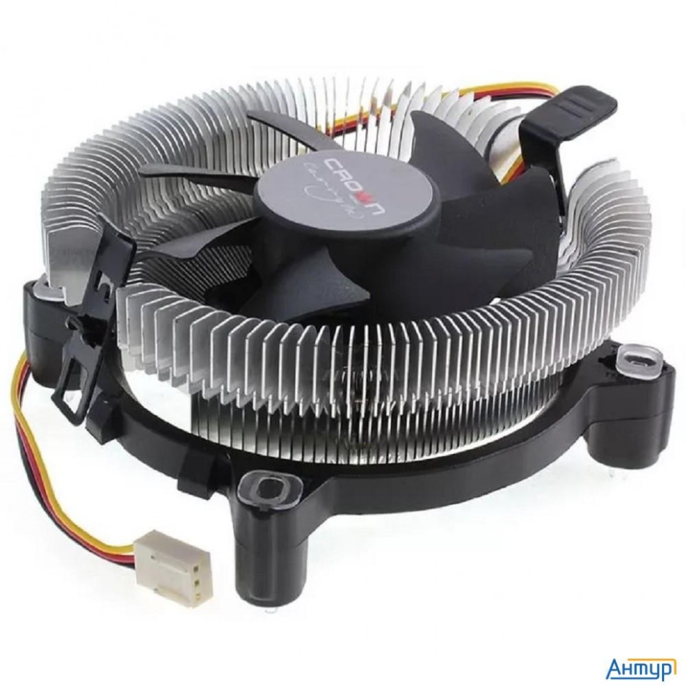 Crown Кулер для процессора Cm-80 V2 (Для Intel + 1700 и Amd, Tdp до 65 Ватт, коннектор 3 Pin, Низкая