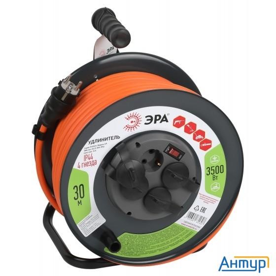 ЭРА Б0052920 Удлинитель силовой Rmx-4es-3x2.5-30m-ip44 на металлической катушке с заземлением с выкл