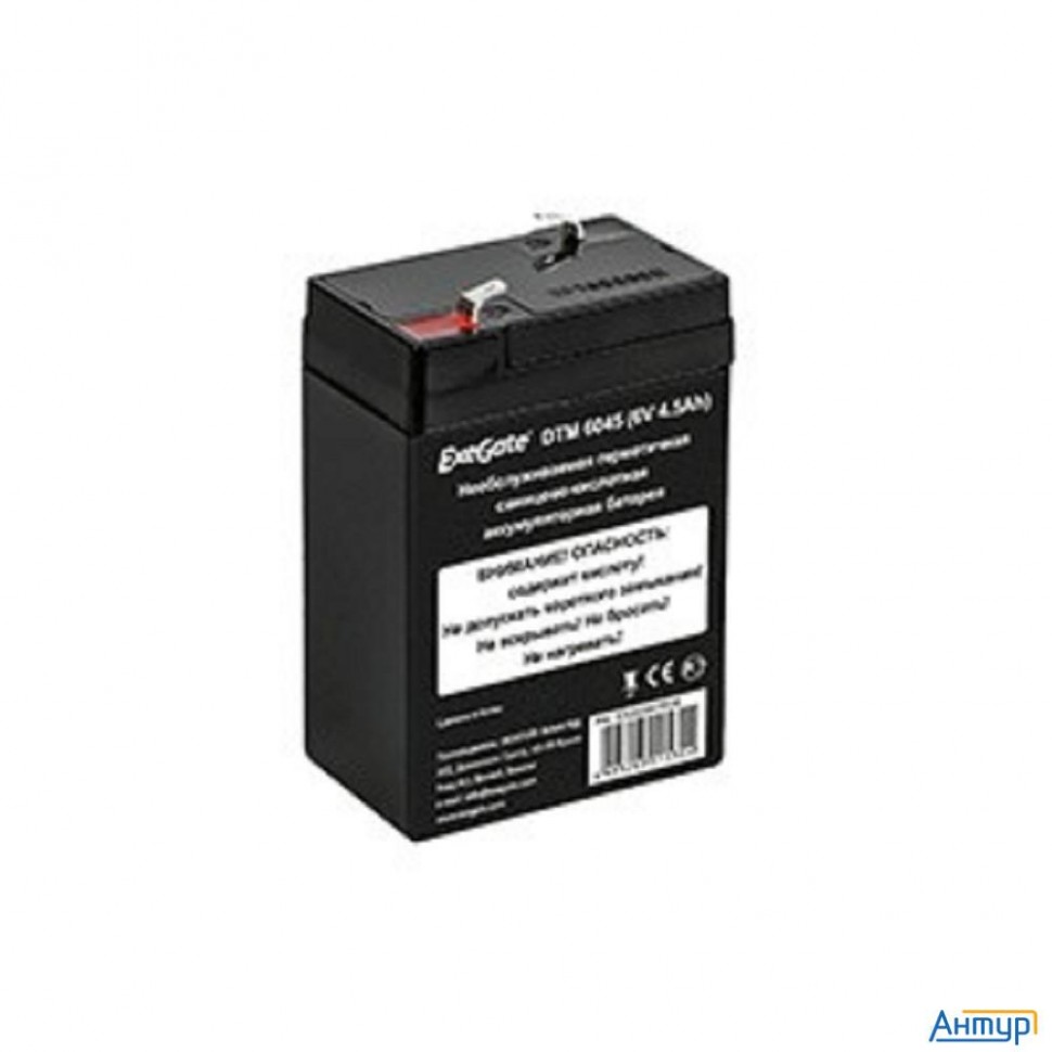 Exegate Ex282947rus Аккумуляторная батарея Dtm 6045 (6v 4.5ah, клеммы F1)