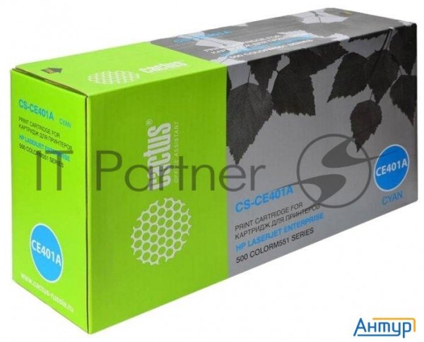 Картридж Cactus Cs-ce401a голубой (6000 стр.) для Hp Clj Color M551 Series