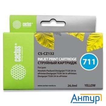 Cactus Cz132a Картридж  № 711  для Hp Designjet T120/520, жёлтый, с чипом