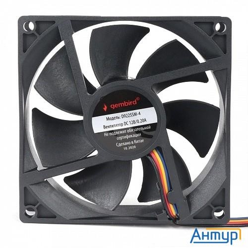 Gembird Вентилятор для корпуса 92x92x25, втулка, 4 Pin, провод 30 см (d9225sm-4)