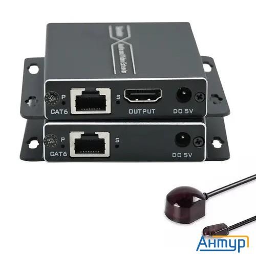 Orient Ve045ir-2.0, Hdmi 4k Extender (tx+rx), активный удлинитель до 60 м по витой паре Cat6, Hdmi 2