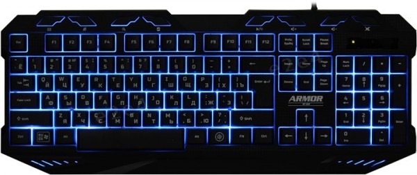 Cbr Kb 868 Armor Usb (Клавиатура игровая, 104 стандартных клавиши + 9 доп., подсветка рабочего поля,