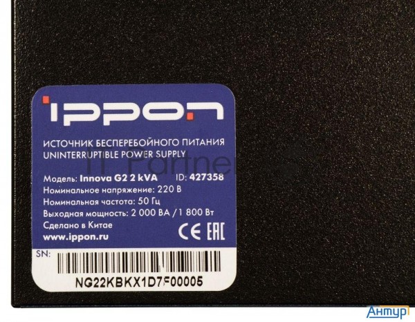 Источник бесперебойного питания Ippon Innova G2 2000 1800Вт 2000ВА черный