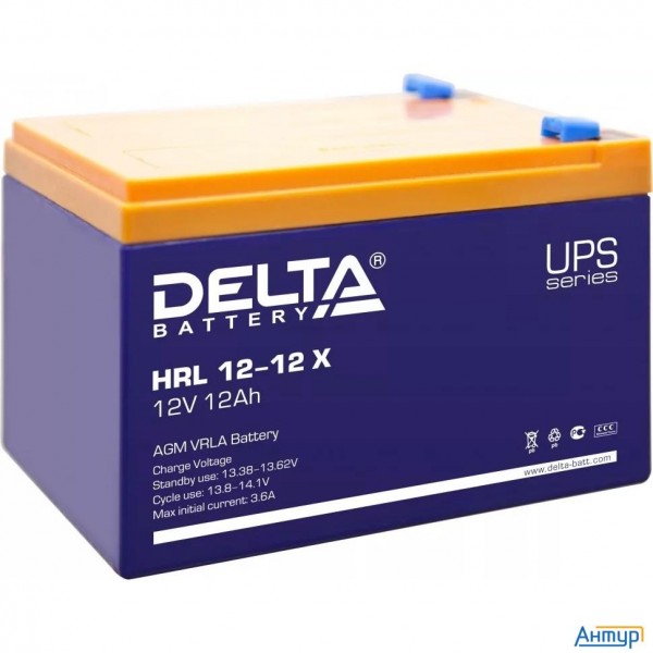 Delta Hrl 12-12 X (12А\ч, 12В) свинцово- кислотный  аккумулятор