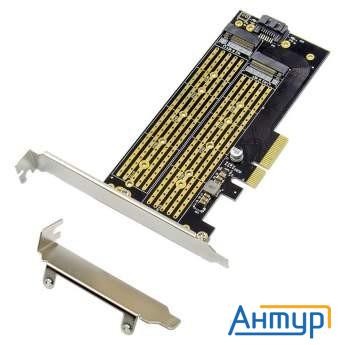 Orient C301e, Переходник Pci-ex4->ngff (m.2) M-key Pci-e Ssd + Sata->ngff (m.2) B-key Ssd, тип 2230/