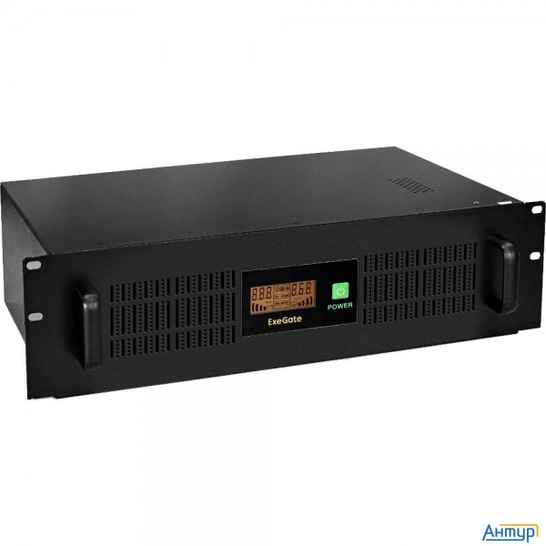 Exegate Ex293852rus ИБП Exegate Serverrm Unl-3000.lcd.avr.2sh.3c13.usb.3u <3000va/1800w, Color Lcd,