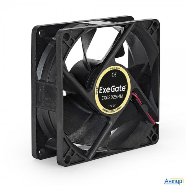 Exegate Ex283380rus Вентилятор Exegate Ex08025hm, 80x80x25 мм, Hydraulic Bearing (гидродинамический)