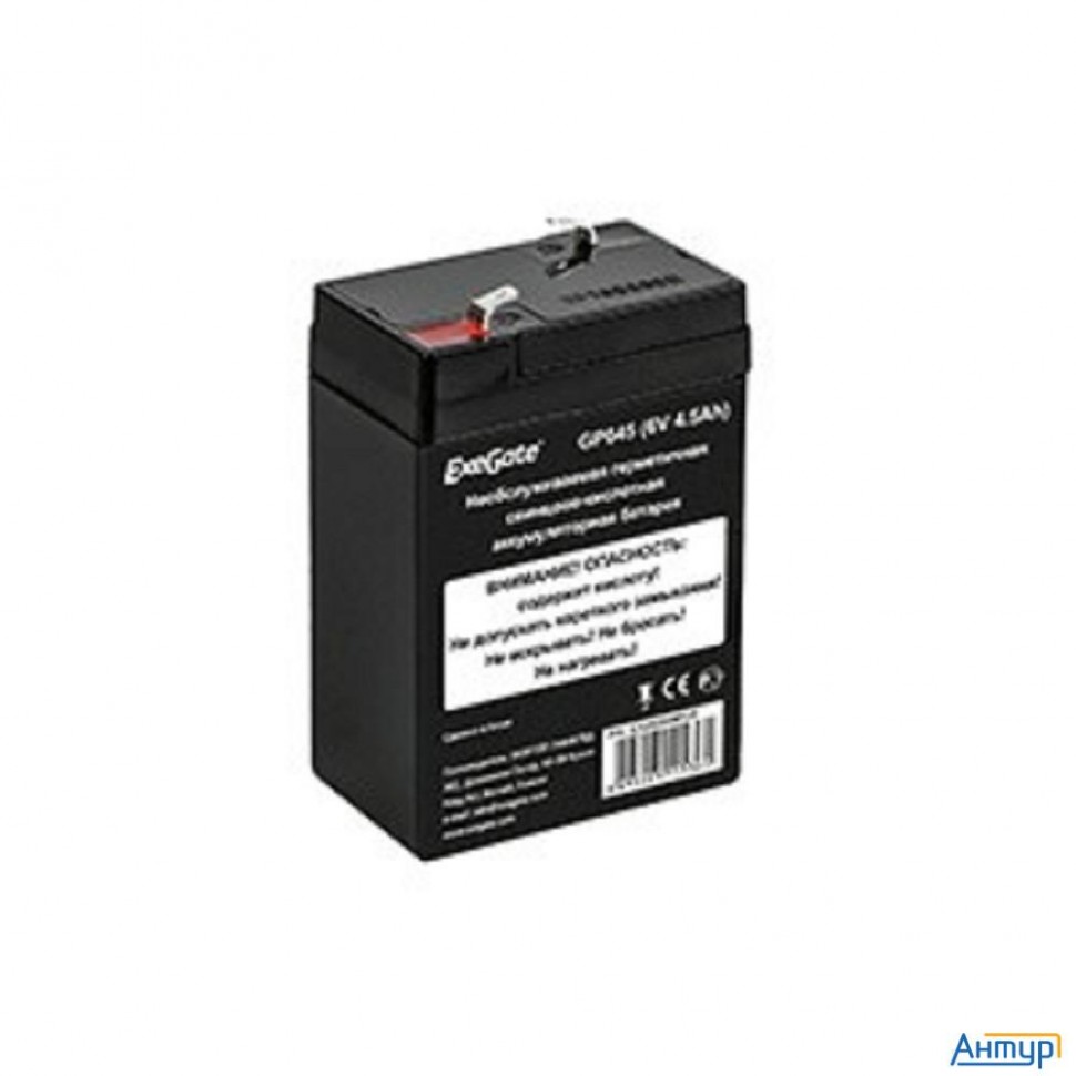 Exegate Ex282948rus Аккумуляторная батарея Gp645 (6v 4.5ah, клеммы F1)