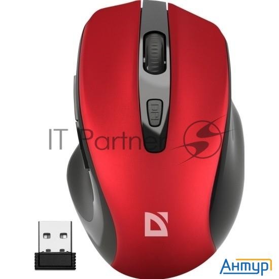 Мышь Defender беспроводная оптическая Prime Mb-053, Usb, 800/1200/1600 Dpi, красный.