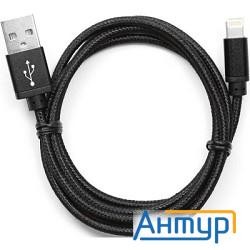Gembird Кабель Usb 2.0 Cablexpert Cc-apusb2bk1m, Am/lightning 8p, 1м, нейлоновая оплетка, алюминиевы