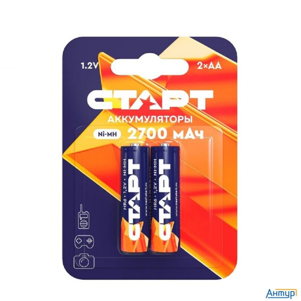 СТАРТ Hr6 Aa 2700mah Ni-mh Bl2 24/384 (2 шт. в уп-ке)