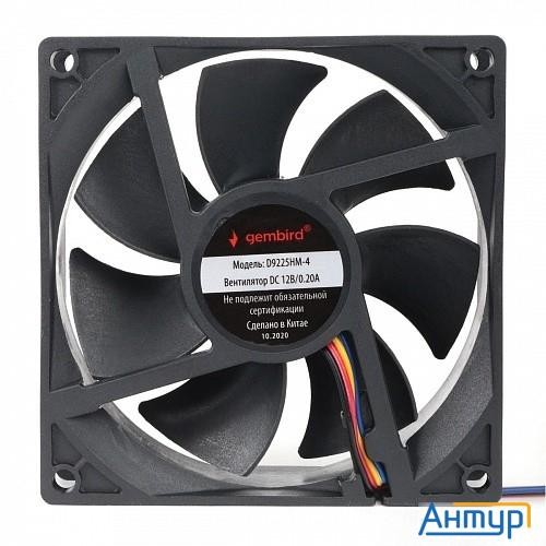 Gembird Вентилятор для корпуса 92x92x25, гидродинамический, 4 Pin, провод 30 см (d9225hm-4)