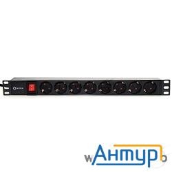 Аксессуар 5bites Блок розеток Pdu819p-01 8s / Pvc / Switch / 1u / 19" / 2m*3g*1.5mm2 / Vde