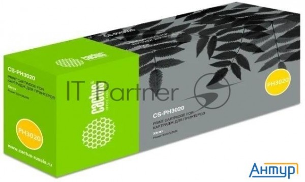 Картридж лазерный Cactus Cs-ph3020x 106r03048 черный (3000стр.) для Xerox Phaser 3020/3020bi
