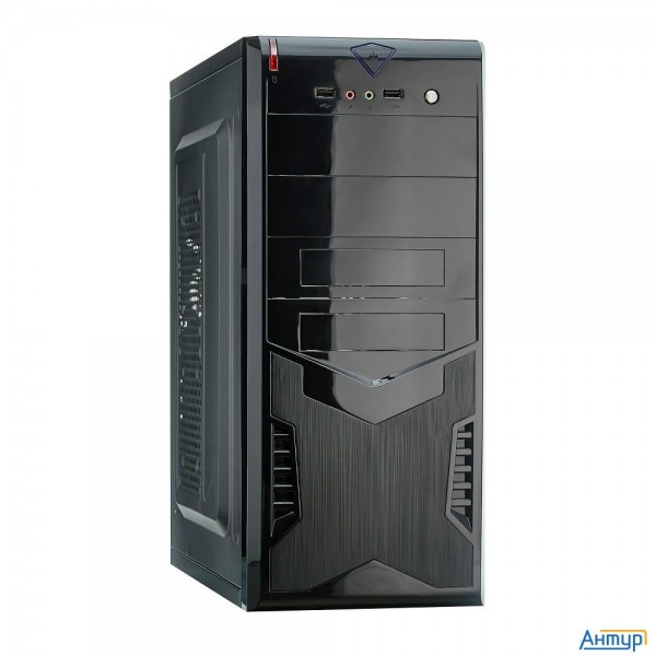Exegate Ex280385rus Корпус Miditower Exegate Cp-604 Black, Atx, <без БП>, 2*usb, Audio