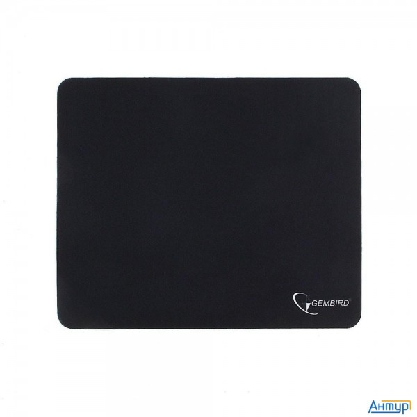 Коврик для мыши Gembird Mp-black, чёрный, размеры 220*180*1мм, полиэстер+резина