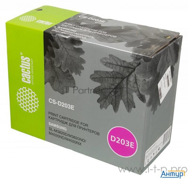 Тонер Картридж Cactus Cs D203e черный для Samsung Sl M3820d/m3820nd/m4020nd/m4020nx  10000стр.