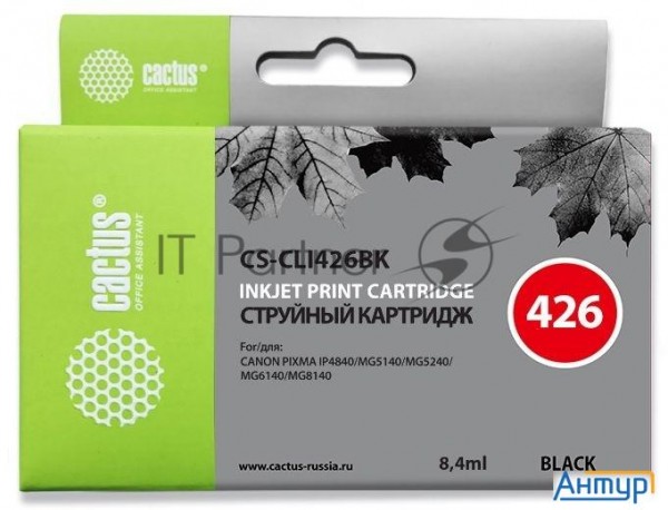 Картридж струйный Cactus Cs-cli426bk черный для Canon Mg5140 5240 6140 8140 Mx884 (8,2ml)