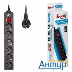 Buro Сетевой фильтр, 6 розеток, 3 метра, (600sh-3-b), черный {992272}