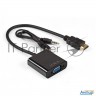 Кабель-переходник Hdmi-vga Exegate Ex-hdmim-vgaf-3.5jacks-0.3 (19m/15f, 0,3м + аудио 3.5mm Jack M 0,