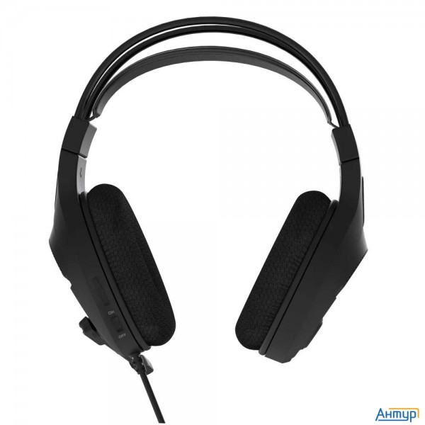 Perfeo игровая гарнитура Rgf Air черная 1,8 м, разъем 3,5 мм (4 Pin) и Usb (led), переходник