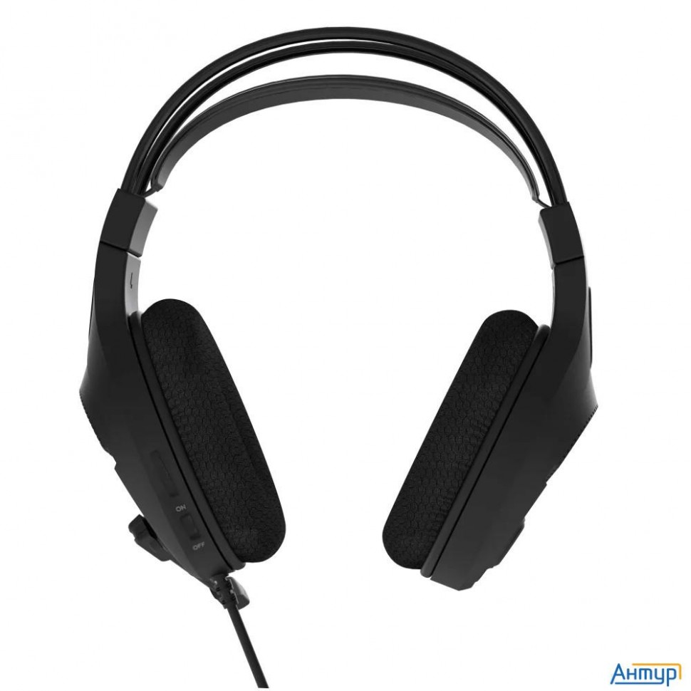 Perfeo игровая гарнитура Rgf Air черная 1,8 м, разъем 3,5 мм (4 Pin) и Usb (led), переходник