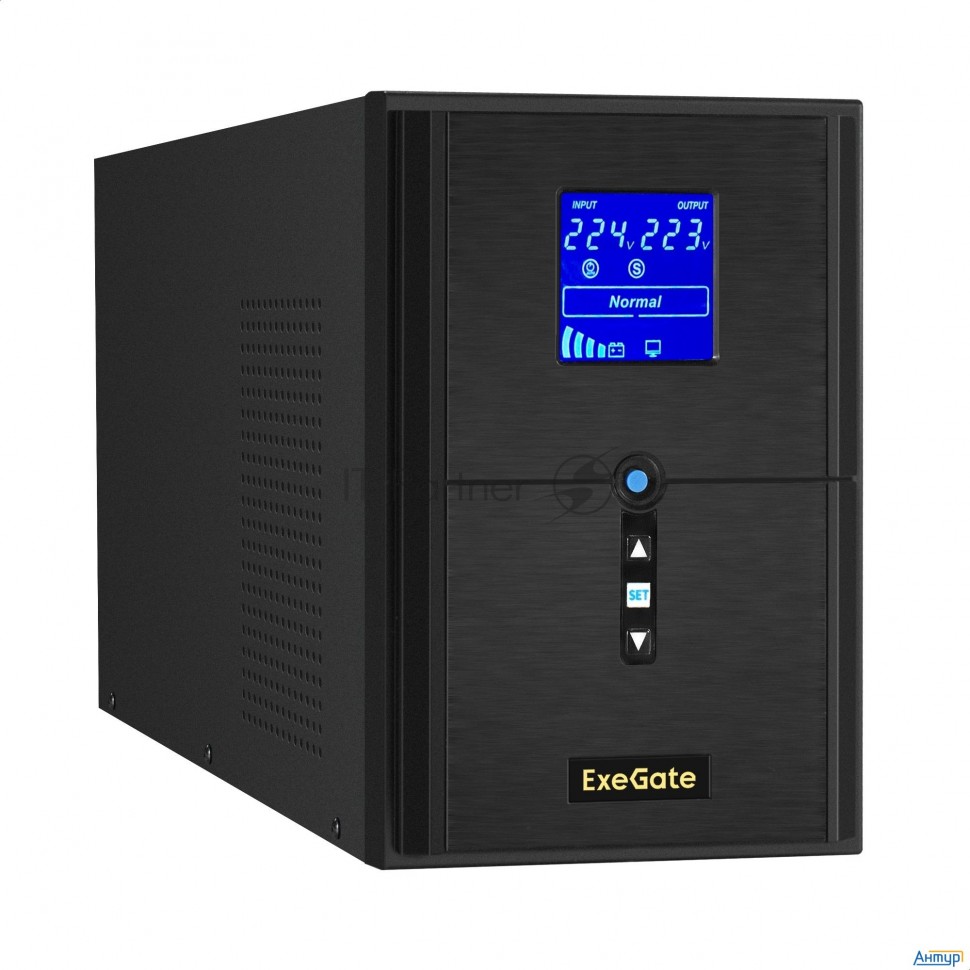 ИБП (инвертор, синус, для котла) Exegate Sinetower Sz-2000.lcd.avr.3sh.1c13.usb <2000va/1600w, чиста