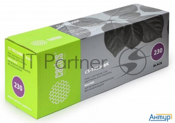 Тонер-картридж Cactus Cs-tn230bk для Brother Hl-3040/3070 Dcp-9010 Mfc-9120 черный 2200 стр.