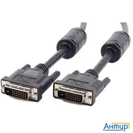 Кабель Dvi-d Dual Link Cablexpert Cc-dvi2l-bk-10, 25m/25m, 3.0м, Ccs, черный, экран, феррит.кольца,