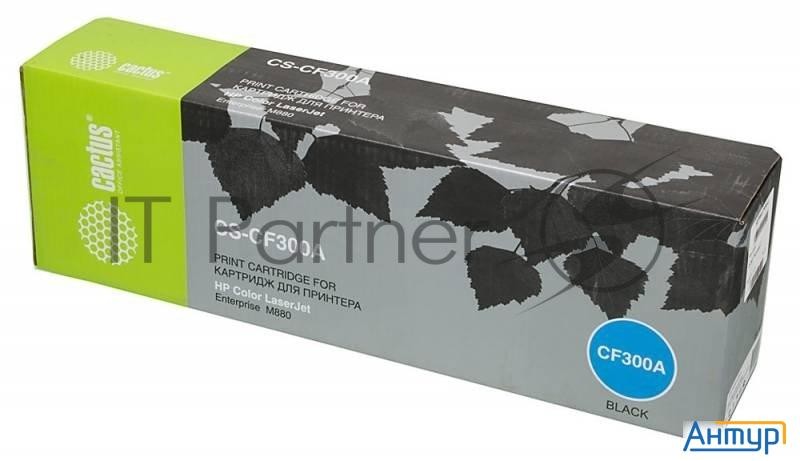 Тонер-картридж Cactus Cs-cf300a черный (29500 стр.) для Hp Color Laserjet Enterprise M880