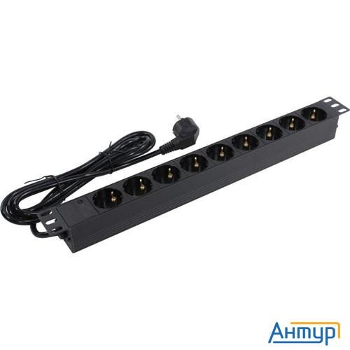 Exegate Ex280850rus Блок розеток Exegate Serverpro Pdu-19h904 Al-9s-eu2.5, 19",1u,алюм, 9schuko, евр