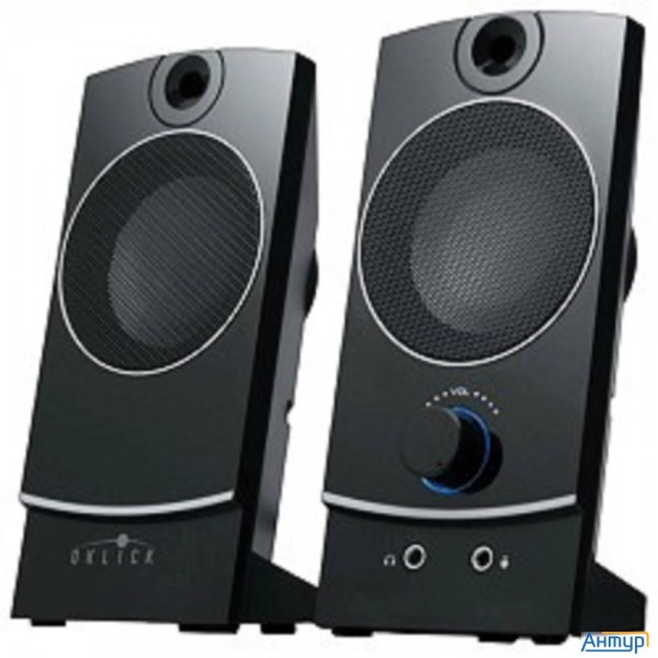 Колонки Oklick Ok-118 2.0 черный 4Вт портативные