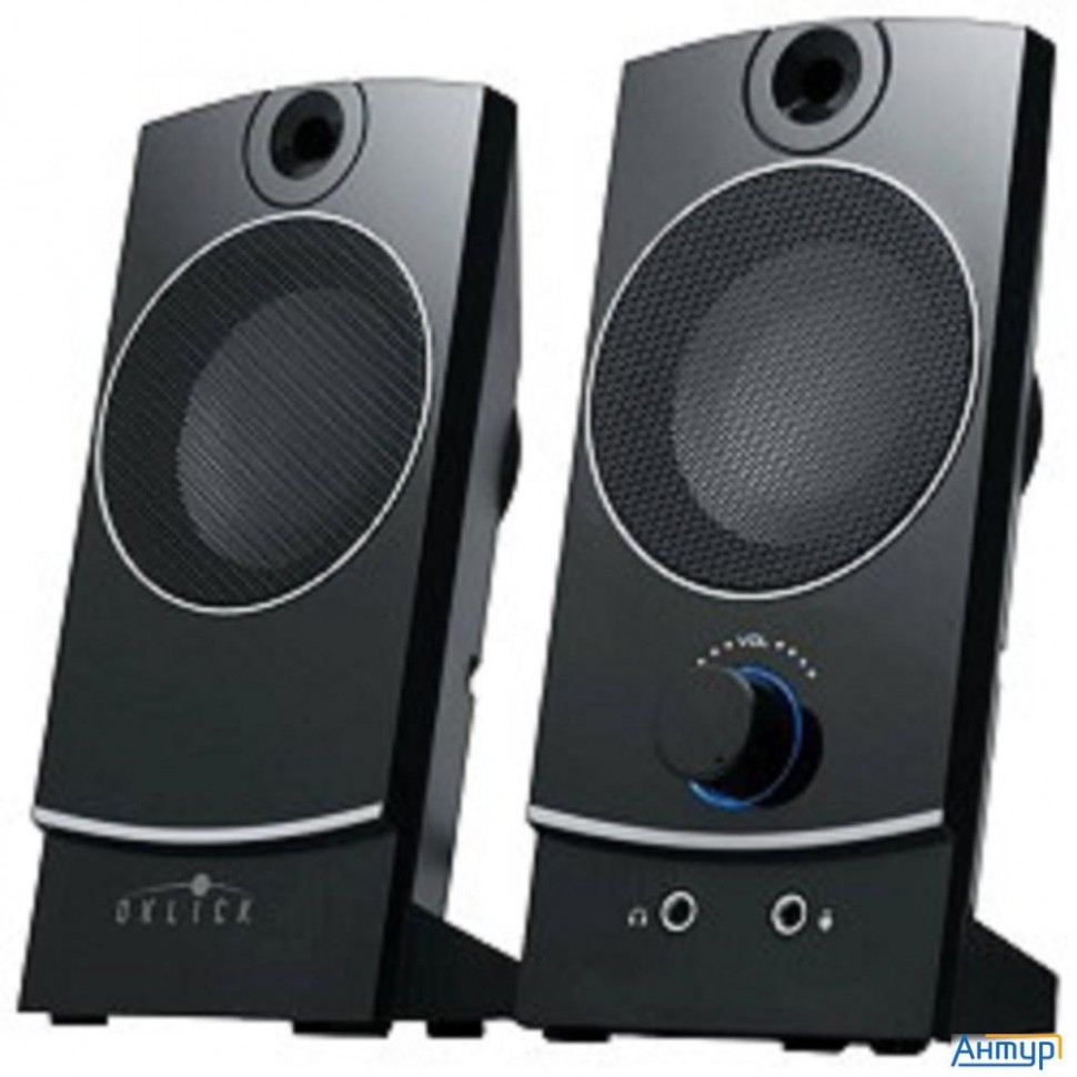 Колонки Oklick Ok-118 2.0 черный 4Вт портативные