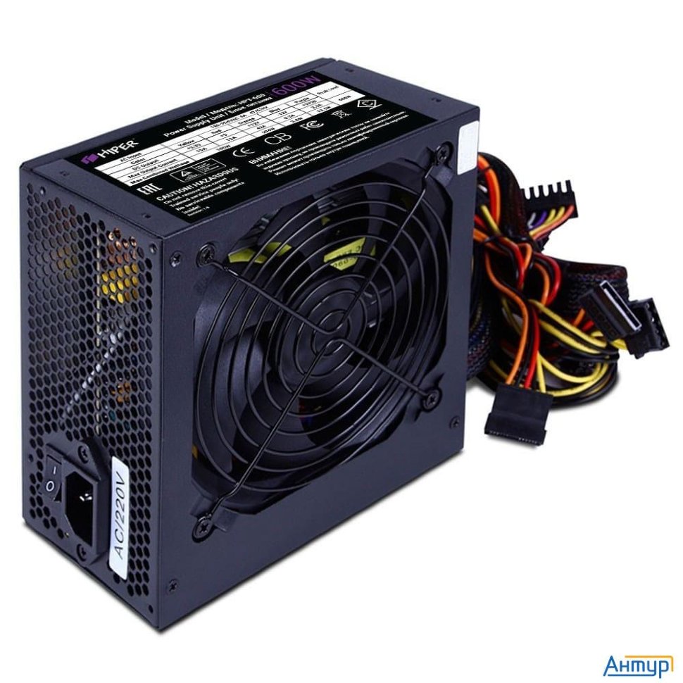 Hiper Блок питания Hpt-600 (atx 2.31, Peak 600w, Passive Pfc, 120mm Fan, Power Cord, черный) Oem Hiper Блок питания Hpt-600 (atx 2.31, Peak 600w, Passive Pfc, 120mm Fan, Power Cord, черный) Oem
