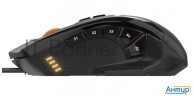 Игровая мышь чёрная Hiper Qm-3 Solatris (usb, 12 кнопок, 10800 Dpi, Pmw3366, Omron, Rgb подсветка, р
