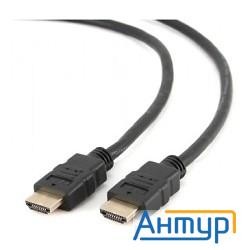 Hdmi  Кабель Gembird/cablexpert, 1м, V1.4, 19m/19m, черный, позол.разъемы, экран(cc-hdmi4-1m)