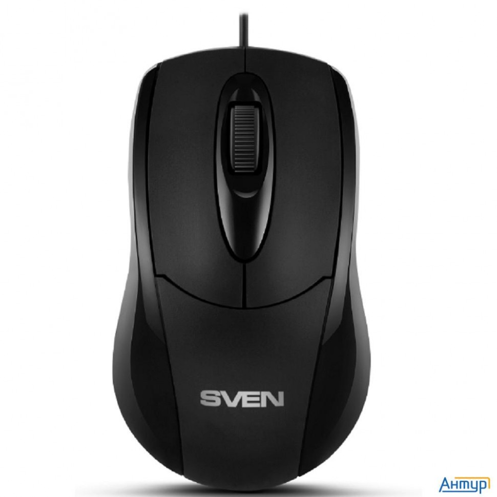 Мышь Sven Rx-110 Usb чёрная (2+1кл. 1000dpi, цвет. картон, каб. 1,5м)