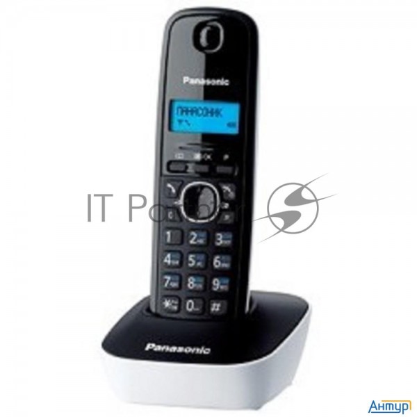 Телефон Panasonic Kx-tg1611ruw (белый) {АОН, Caller Id,12 мелодий звонка,подсветка дисплея,поиск тру